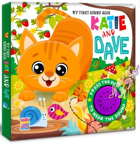 Katie and Dave Single Sound Book for Kids, Childerns and Toddlers - Interactive Musical Rhymes, Baby Learning & Intelligence Fun Colorful Board Book - Ages 1Plus Year